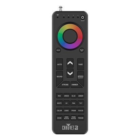 Télécommande RF 26 boutons + roue couleur pour projecteurs Chauvet DJ