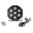 PAR led compact 7 x 10W RGBW + télécommande IR Flash