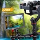 Moniteur LCD vidéo broadcast HDMI FEELWORLD P7 7'' 4K 30Hz 