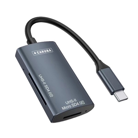 Lecteur CARUBA pour carte mémoire Micro SD et SD UHS-II