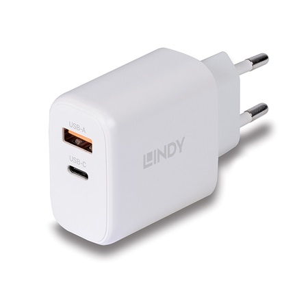 Alimentation/Chargeur secteur compacte GaN LINDY USB-C & A 65W 