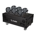 PAR led IP65 sur batterie 12 x 18W RGBWAUV en flight case FLASH