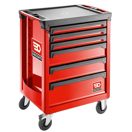 Servante ROLL 6 tiroirs rouge FACOM - largeur 560mm