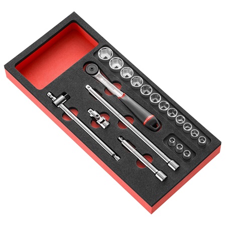 Module mousse FACOM - douilles 3/8'' 6 pans J161-36PB