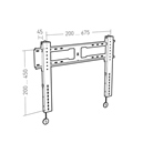 Support mural fixe pour grands écrans ERARD PRO Integra 600