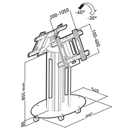 Retour de scène ERARD PRO Plasmatech 90 pour 2 écrans LCD