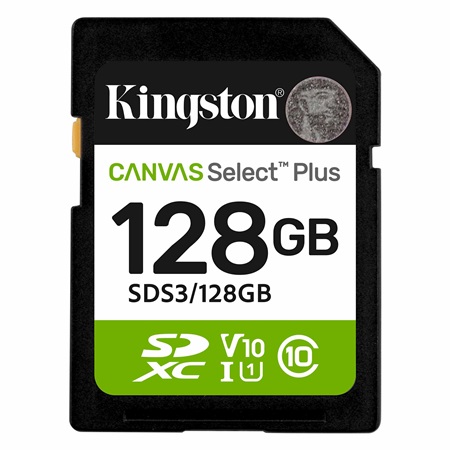 Carte mémoire KINGSTON SD Canvas Select Plus - 128Go 