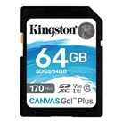 Carte mémoire KINGSTON SD Plus Canvas Go! - 64Go 