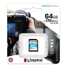 Carte mémoire KINGSTON SD Plus Canvas Go! - 64Go 