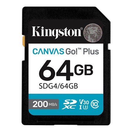 Carte mémoire KINGSTON SD Plus Canvas Go! - 64Go 