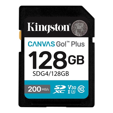 Carte mémoire KINGSTON SD Plus Canvas Go! - 128Go 