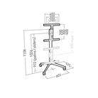 Colonne mobile ou fixe en métal pour écran LCD ERARD PRO kana 1200L