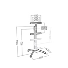 Colonne mobile ou fixe en métal pour écran LCD ERARD PRO kana 1200L