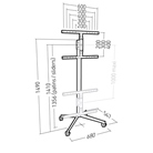 Colonne mobile ou fixe en métal pour écran LCD ERARD PRO kana 1600XXL