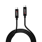 Cordon USB 3.1 Gen 2 type C Actif mâle/mâle LINDY - 3m - Noir 