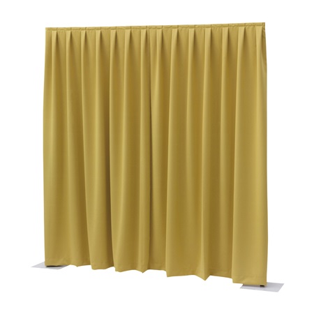 Rideau WENTEX P&D Polyester 260g/m² jaune - Dim.(LxH): 3,3x3m 