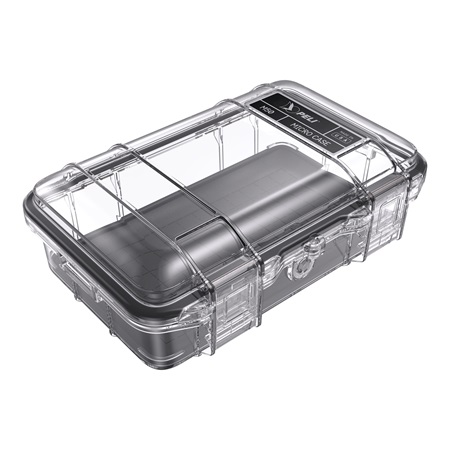 Valise PELI MicroCase M50 Transparente - Dim. int. : 18,5×10,9×6,1cm