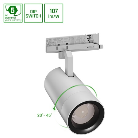 Projecteur led 42W SPECTRUM LED Pava 2 Zoom 20-45° - 3000K - Blanc