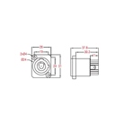 Embase électrique de type powerCON KUPO PL-3MPB - Blanc