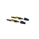 Lot de 2 marqueurs noirs pointe large biseautée Fatmax Stanley