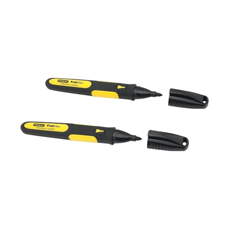 Lot de 2 marqueurs noirs pointe fine Fatmax Stanley