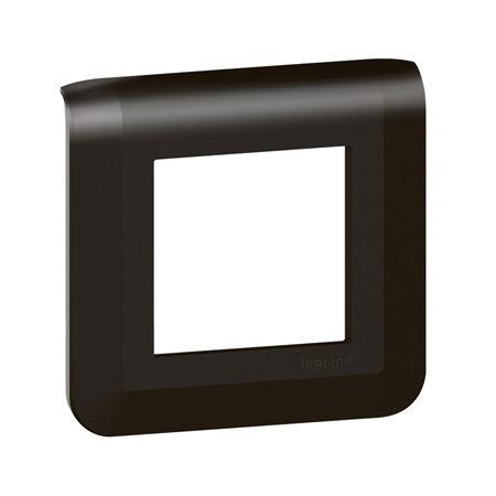 Plaque de finition Mosaic pour 2 modules noir mat