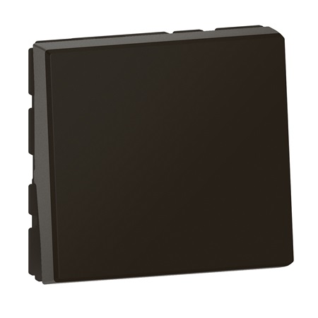Poussoir ou poussoir inverseur Mosaic Easy-Led 6A 2 modules - noir mat