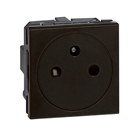 Prise de courant 2P+T Surface Mosaic 2 modules - noir mat