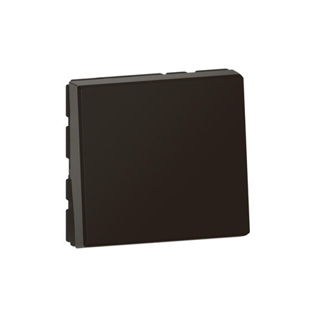Interrupteur ou va-et-vient 10A Mosaic Easy-Led 2 modules - noir mat