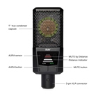 Lewitt RAY - Micro statique cardioïde avec autofocus + mute à distance