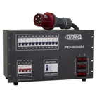 Coffret rackable 63A 5p vers 12 fiches 16A NF, Soca et Harting Briteq