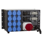 Coffret rackable 63A 5p vers 12 fiches 16A NF, Soca et Harting Briteq