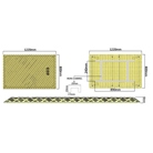 Rampe haute résistance VISO pour piétons 1220x800x30mm