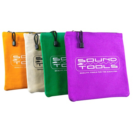 Lots de 4 pochettes colorées carrées en nylon SOUNDTOOLS