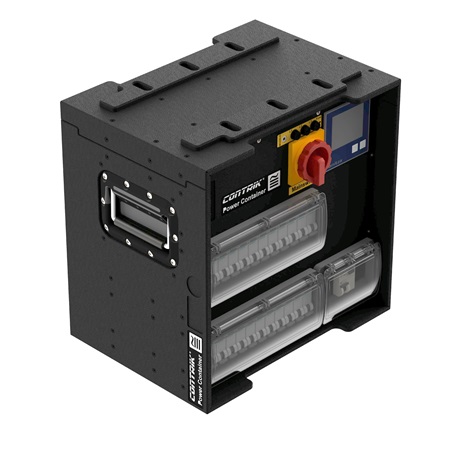 Coffret empilable Contrik 63A - 4 x H16, 3 x PT1, mise à la terre