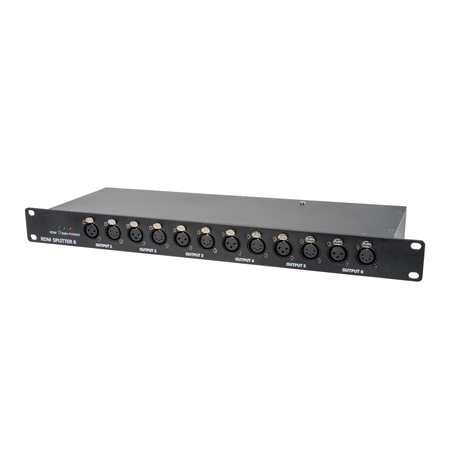 Splitter DMX / RDM 1 entrée 6 sorties Flash - DMX 3 et 5 pts - LA BS