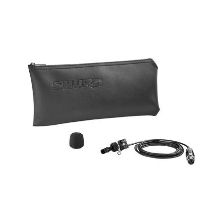 Micro cravate cardioïde noir Shure WL185M - connecteur TA4F