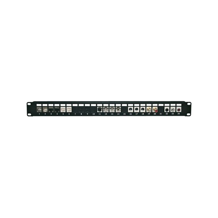 Bandeau ou panneau 19'' pré percé pour 24 modules Keystone - 1U 
