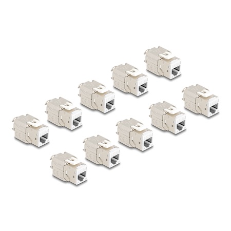 Lot de 10 modules Keystone RJ45 Cat.6a DELOCK Femelle