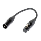 Cordon adaptateur standard BLACKCABLE DMX 3p mâle - 5p femelle - 25cm