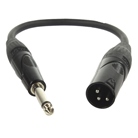 Cordon adaptateur BLACKCABLE XLR 3 mâle - Jack 6.35 Mono mâle