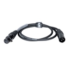 Cordon Micro XLR 3 mâle - XLR 3 femelle standard - 1m - BLACKCABLE  