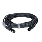 Cordon Micro XLR 3 mâle - XLR 3 femelle standard - 15m - BLACKCABLE  