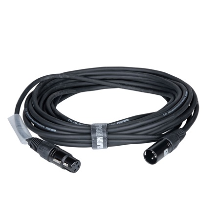 Cordon Micro XLR 3 mâle - XLR 3 femelle standard - 15m - BLACKCABLE  