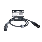 Cordon DMX 3 points mâle-femelle standard - Longueur 1m - BLACKCABLE