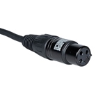 Cordon DMX 3 points mâle-femelle standard - Longueur 3m - BLACKCABLE 