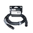 Cordon DMX 3 points mâle-femelle standard - Longueur 3m - BLACKCABLE 