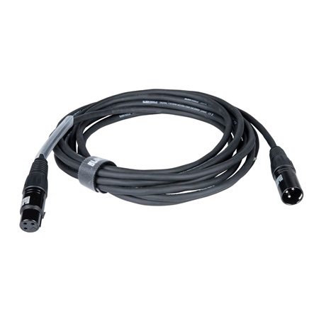 Cordon DMX 3 points mâle-femelle standard - Longueur 5m - BLACKCABLE 