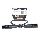 Cordon Micro XLR 3 mâle - XLR 3 femelle Premium - 0.3m - BLACKCABLE  