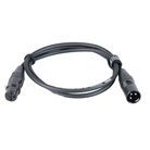 Cordon Micro XLR 3 mâle - XLR 3 femelle Premium - 1m - BLACKCABLE